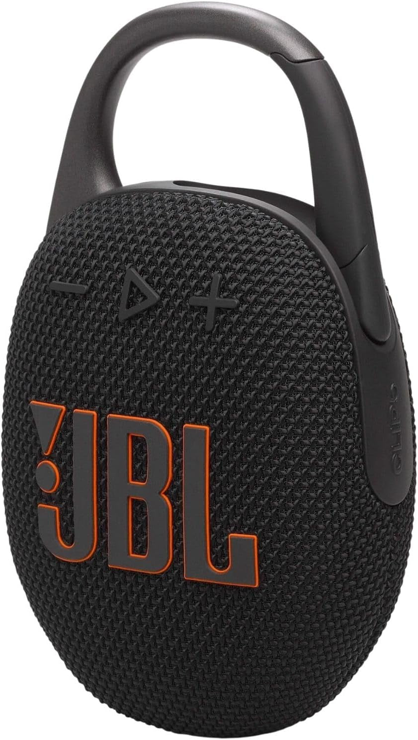 Clip 5 - Ultra-Portable, Waterproof & Dustproof Bluetooth Speaker, Big Pro Sound with Punchy Bass, Integrated Carabiner, up to 12 Hours of Play, Made in Part with Recycled Materials (Black)