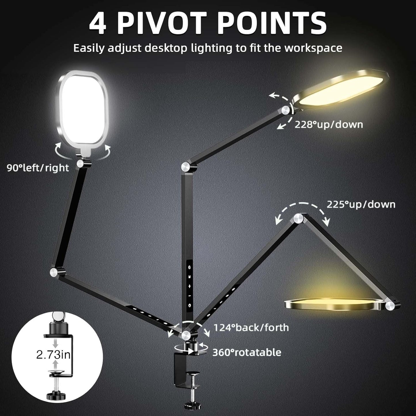 Video Conference Light for Computer, Dimmable Zoom Lighting for Video Calls, Meeting, Laptop & Webcam, 15W Ring Light with C- Clamp,Swing Arm, Remote, Memory & Timer CRI >95