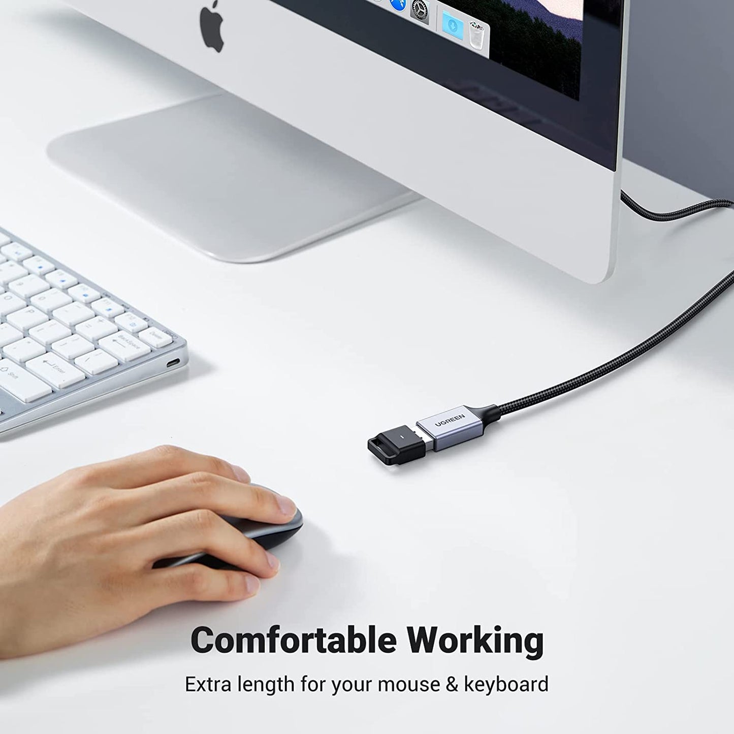 2 Pack USB Extension Cable (3 FT+ 3 FT), Nylon Braided Extender Compatible with Webcam, Camera, Phone, Hub, Mouse, Keyboard, Printer, Hard Drive, Headset