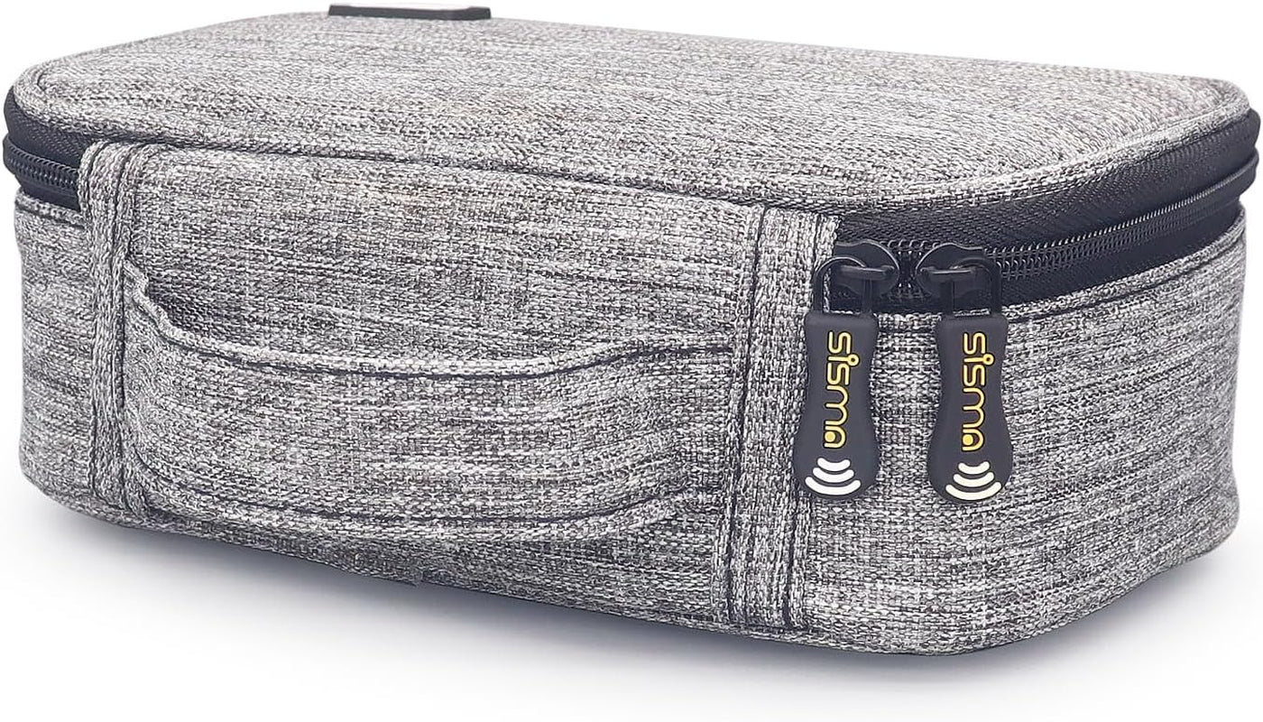 Electronics Cords Organizer Tech Accessories Storage Case Travel Small Carrying Bag for Charging Cables Adapter USB Plugs Power Cord Leads - Grey 1680D