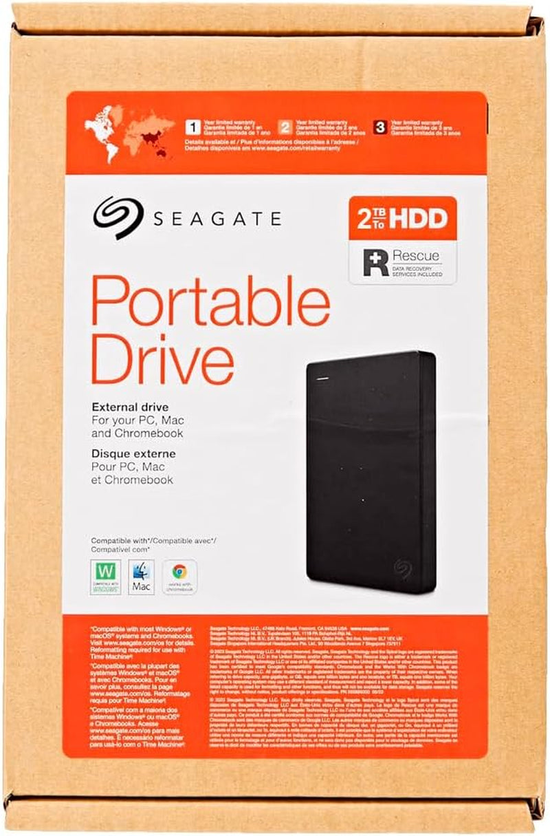 Portable 2TB External Hard Drive HDD β USB 3.0 for PC, Mac, Playstation, & Xbox -1-Year Rescue Service (STGX2000400)