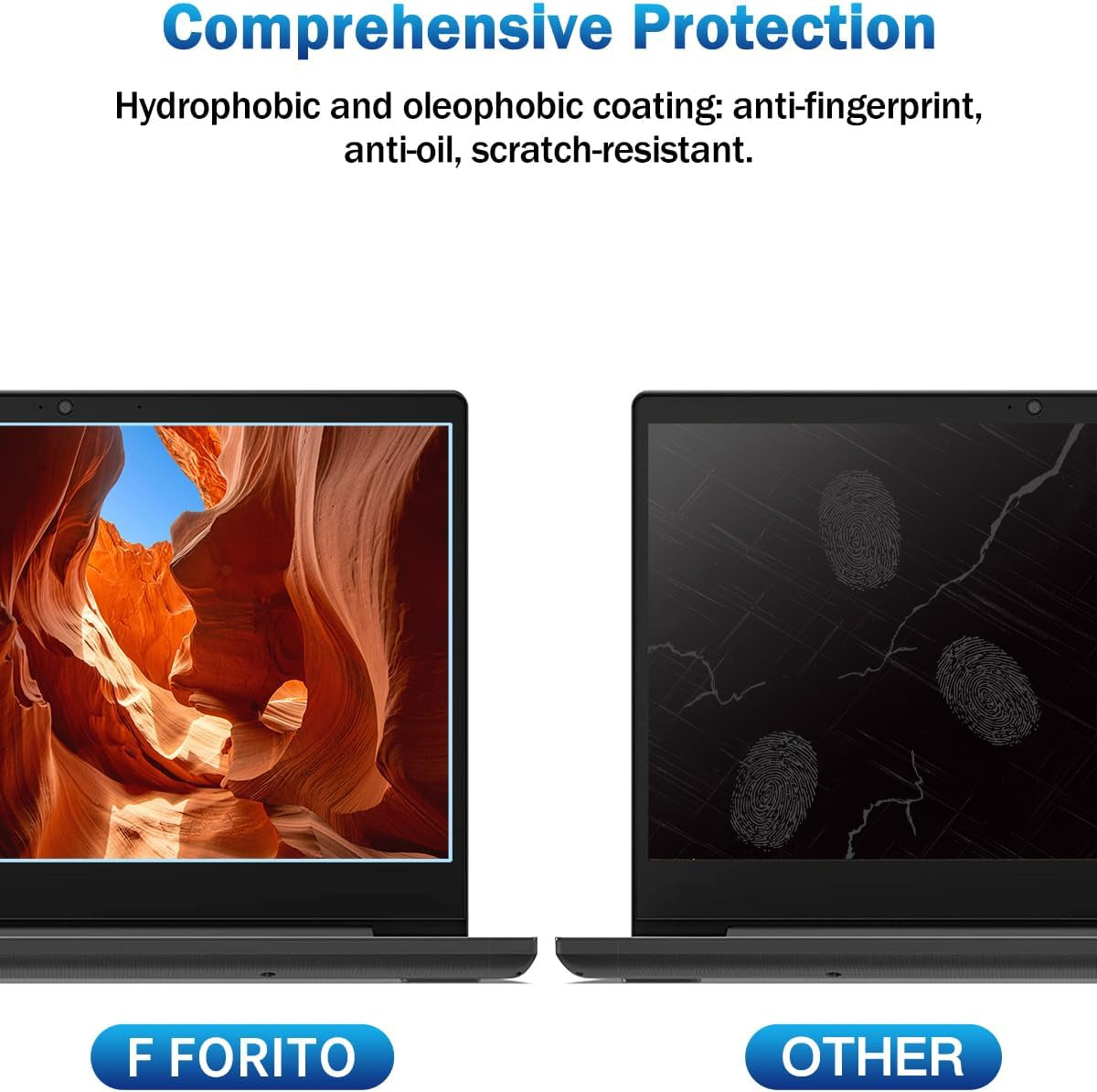 2-Pack 15.6 Inch anti Blue Light Laptop Screen Protector, Eye Protection anti Glare Matte Computer Screen Cover for 15.6" Laptop with 16:9 Aspect Ratio, Reduce Eye Strain and Touch Sensitive