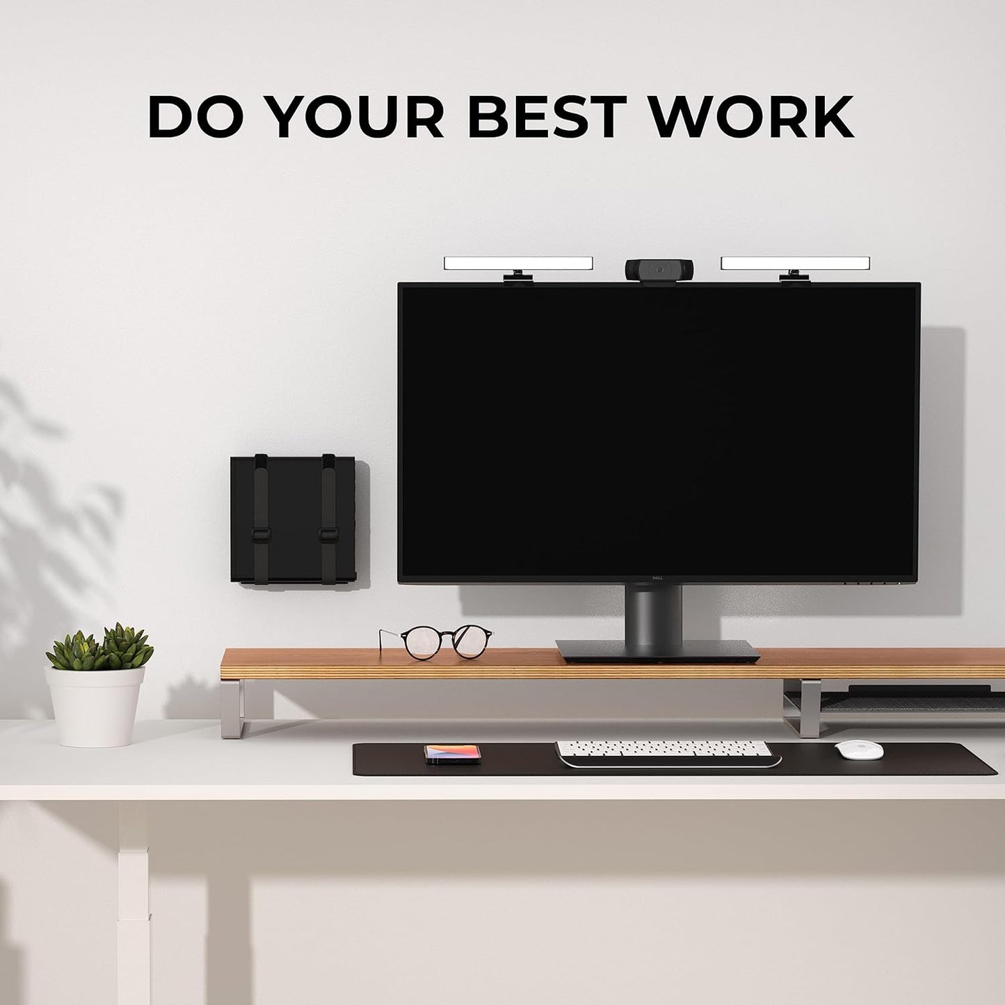 Universal Wall and VESA Mount, Adjustable Strap for Small Computers, UPS Units, Cable Boxes, Modems and Other Electronic Devices, Mounts on the Wall or Back of a Computer Monitor