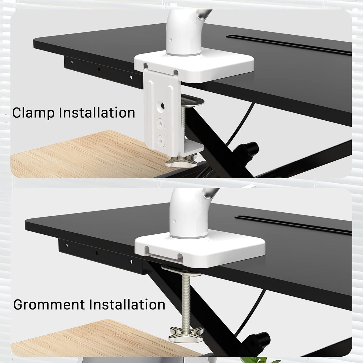 Standing Desk Converter, 32" Wide Height Adjustable Sit Stand up Desk Riser with Keyboard Tray, Desktop Workstation Riser for Home Office Computer Laptop, Particle Board, Black