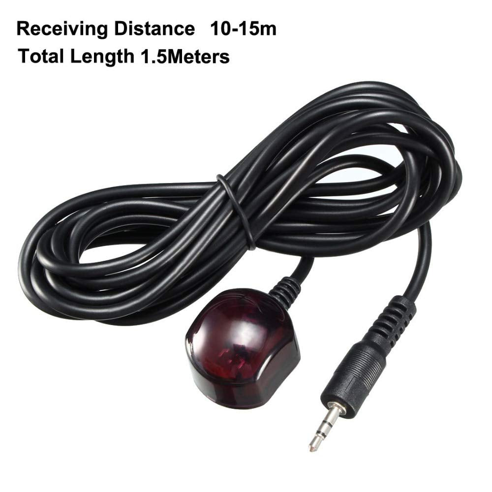 IR Receiver Cable 10FT Infrared Remote Control Extender Repeater Cable with 3.5Mm Jack Plug IR Emitter for Spectrum Motorola Arris Xfinity Comcast Verizon Fios Other STB - Set Top Boxes, 2-Pack