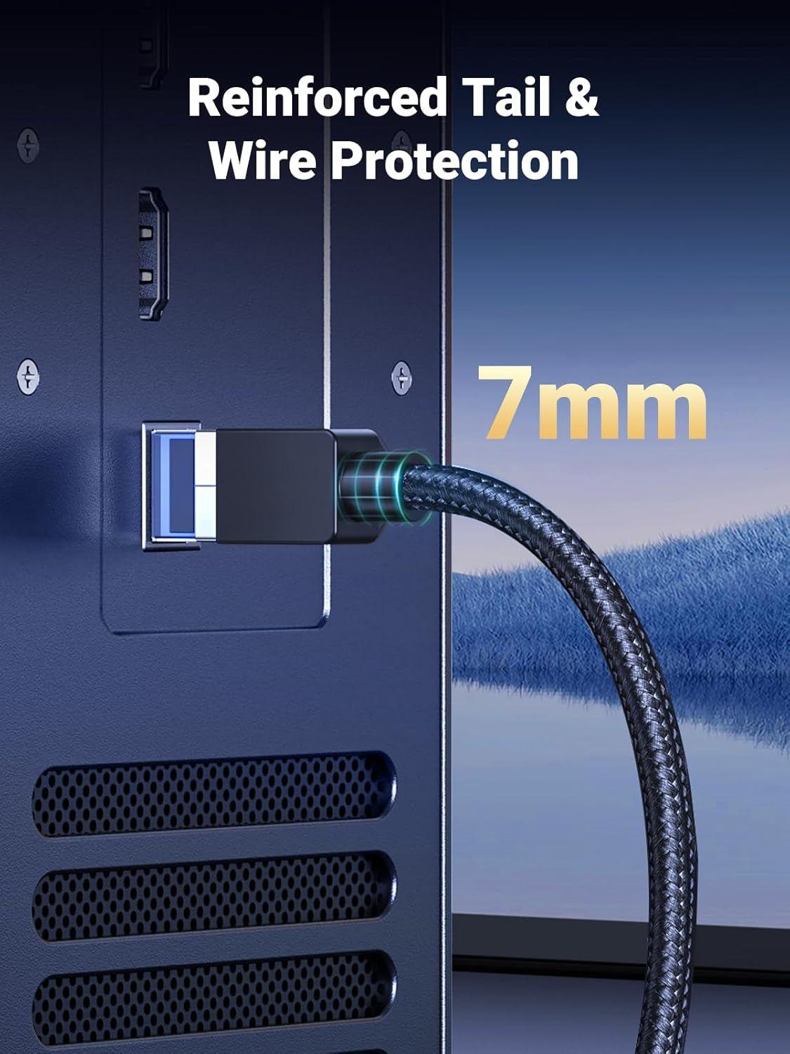 Cat 8 Ethernet Cable 6FT, High Speed Braided 40Gbps 2000Mhz Network Cord Cat8 RJ45 Shielded Indoor Heavy Duty LAN Cables Compatible for Gaming PC PS5 Xbox Modem Router 6FT