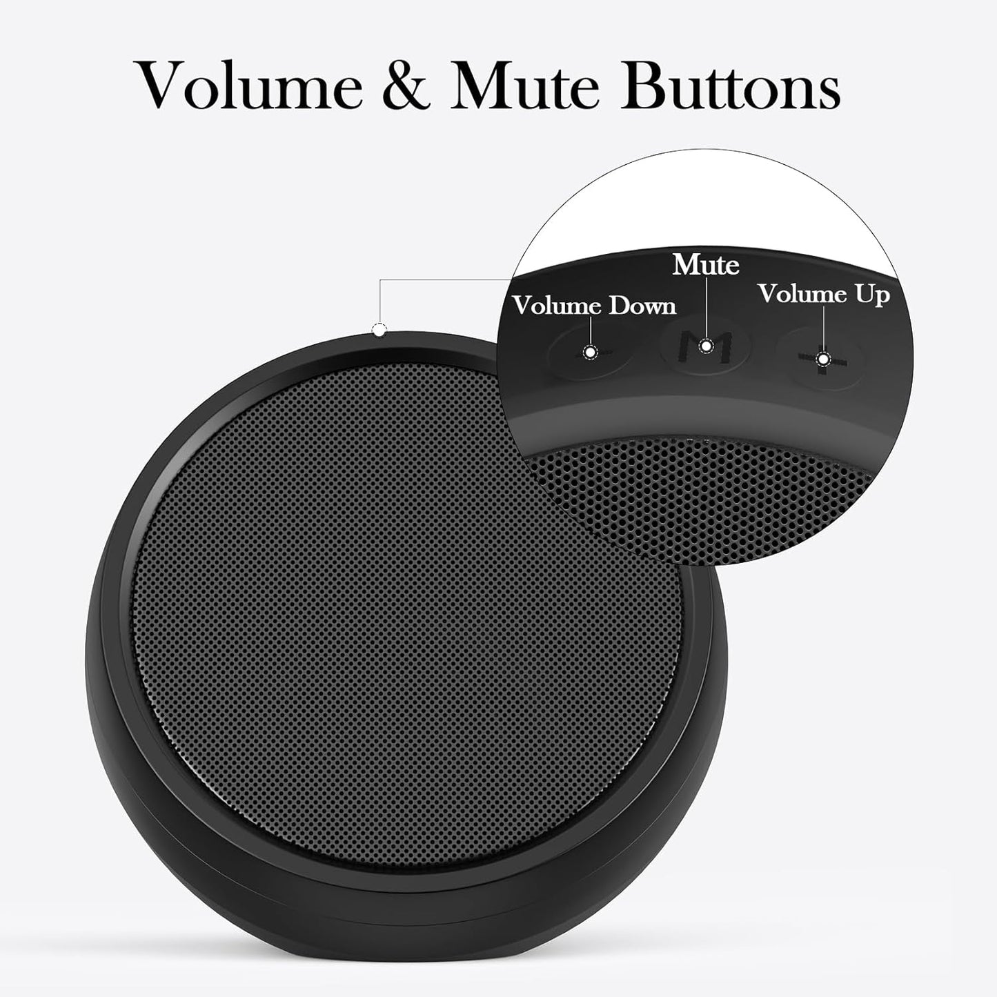 USB Computer Speaker for Laptop, External Speakers for Desktop Computer with Crystal Clear Sound, Rich Bass and Volume Buttons, Plug-N-Play (Black)