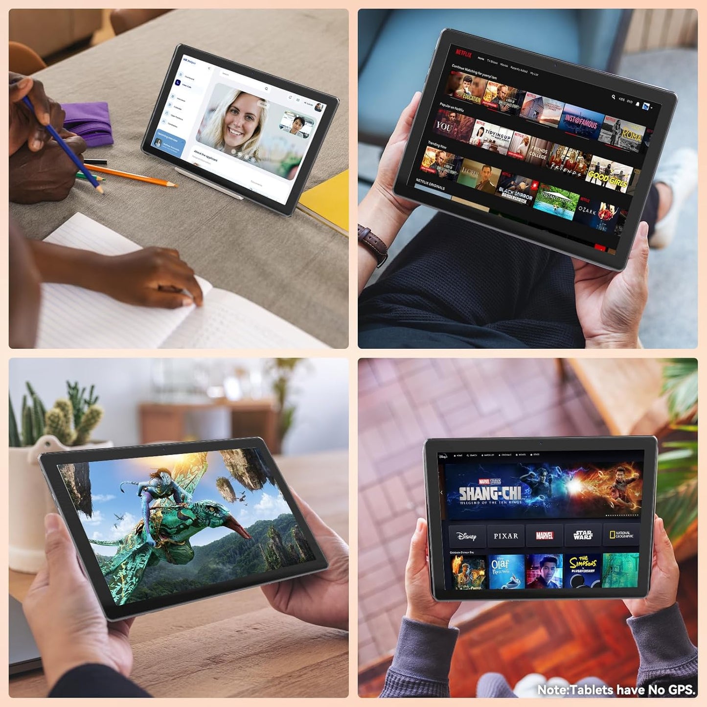 Tablet,10.1" Android Tablet with Octa-Core Processor 8GB RAM 64GB ROM HD IPS Touchscreen 8H Battery, Wi-Fi 6, BT 5.0, Dual Camera, Google Tablets 2025