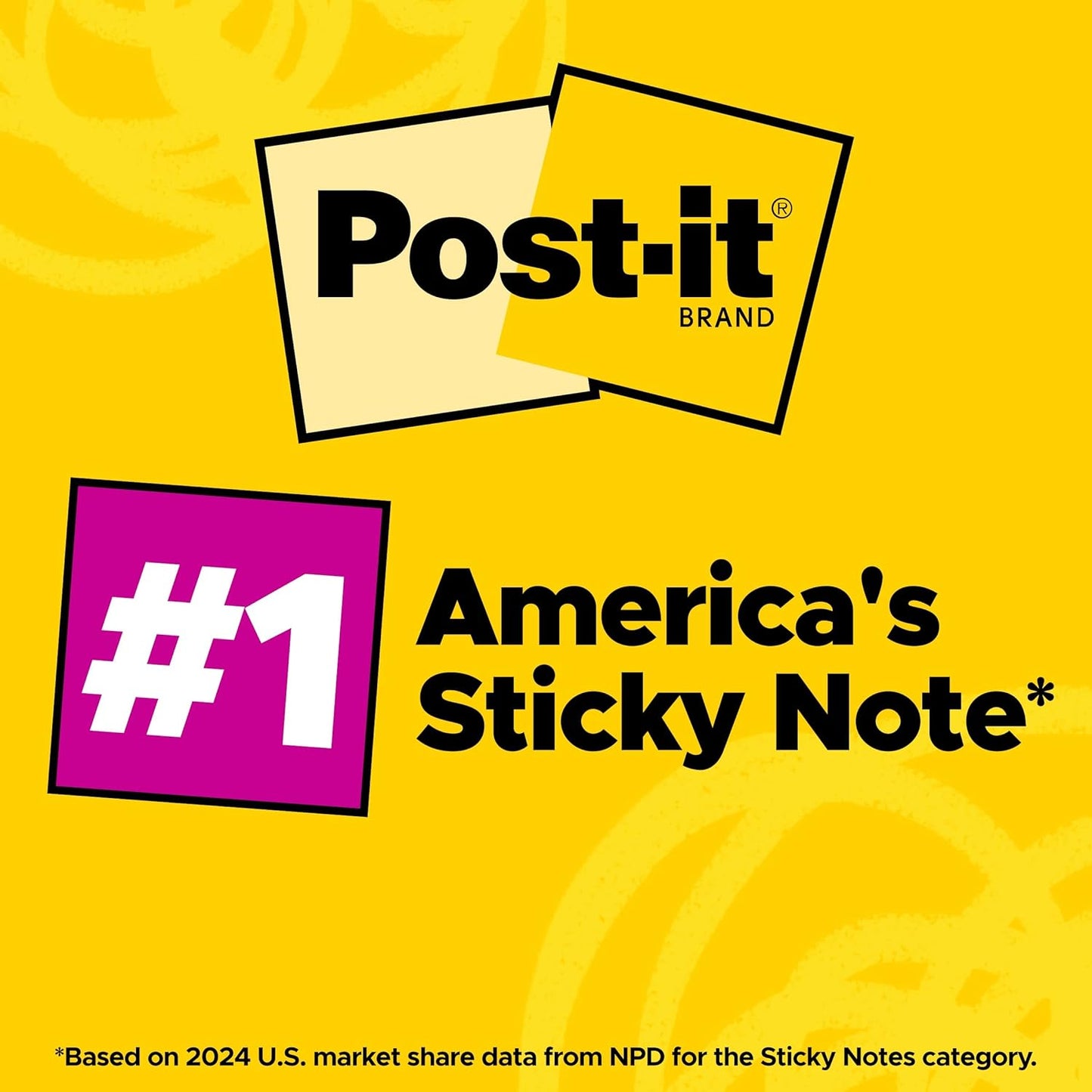 Notes, 3 in X 3 In, 18 Sticky Notes Pads, 100 Sheets per Pad, the Iconic Canary Yellow Note, School Supplies and Oο¬ce Products