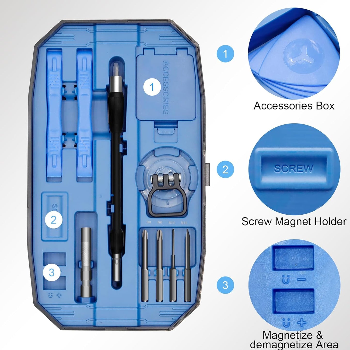 Precision Screwdriver Set, 152 in 1 Small Magnetic Screwdriver Set with Case, Electronic Repair Tool Kit for Computer, Laptop, Iphone, Macbook, PC,PS4/PS5, Xbox Controller, Jewelers, Glasses
