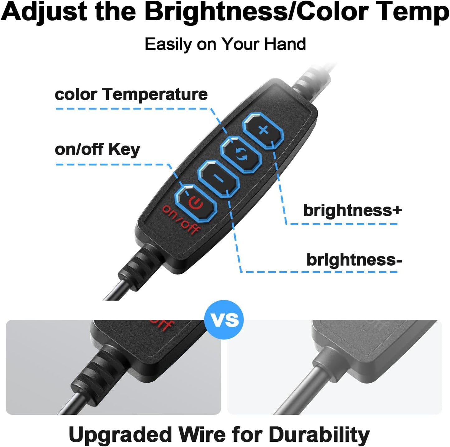 Clip-On Ring Light for Laptop Computer, Universal Phone/Tablet/Webcam Mount - Portable LED Light for Zoom Meetings, Live Streaming, Content Creation/Video Recording/Tiktok