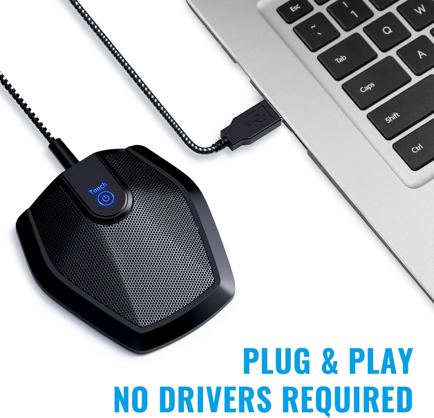 Conference USB Microphone, Omnidirectional Condenser PC Mic for Video Conference, Recording, Skype, Online Class, Court Reporter, Plug & Play Compatible with Mac OS X Windows PC Compute, G11