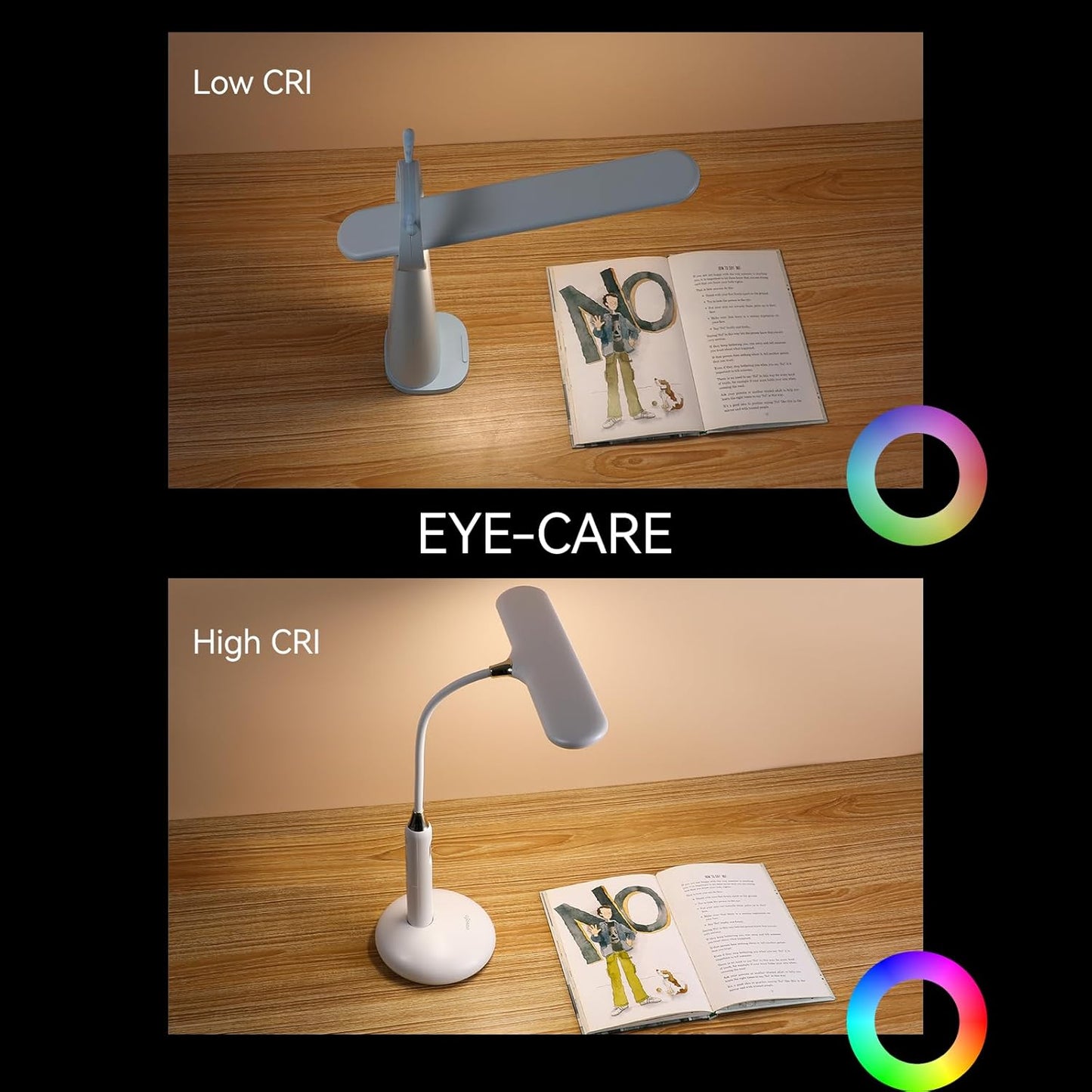 LED Desk Lamp 6778B - Touch Control, Adjustable 2700-7000K Color Temperature, 700 Lumens, 360° Flexible Gooseneck, USB-C Charging, 2.5Hrs Cordless, Eye-Caring Light (White)