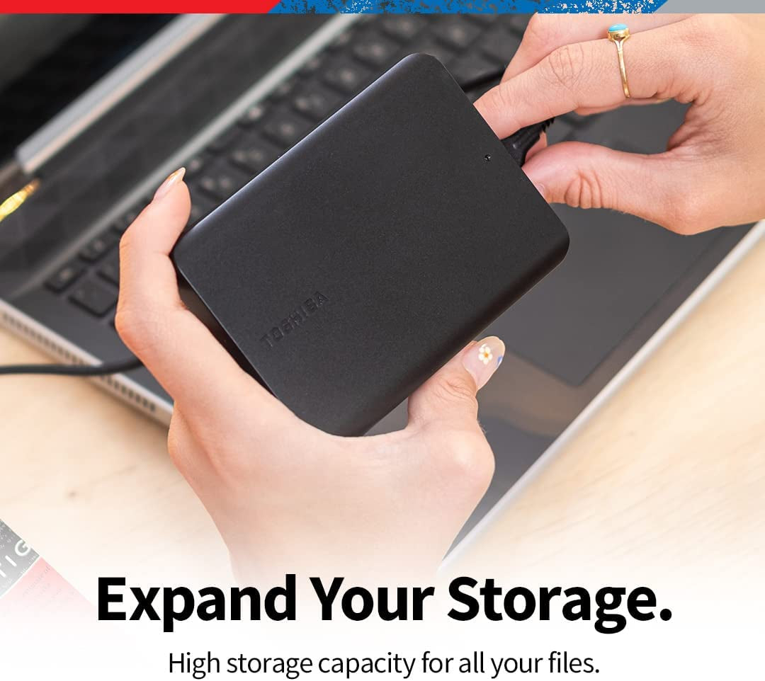 Canvio Basics 4TB Portable External Hard Drive USB 3.0, Black - HDTB540XK3CA