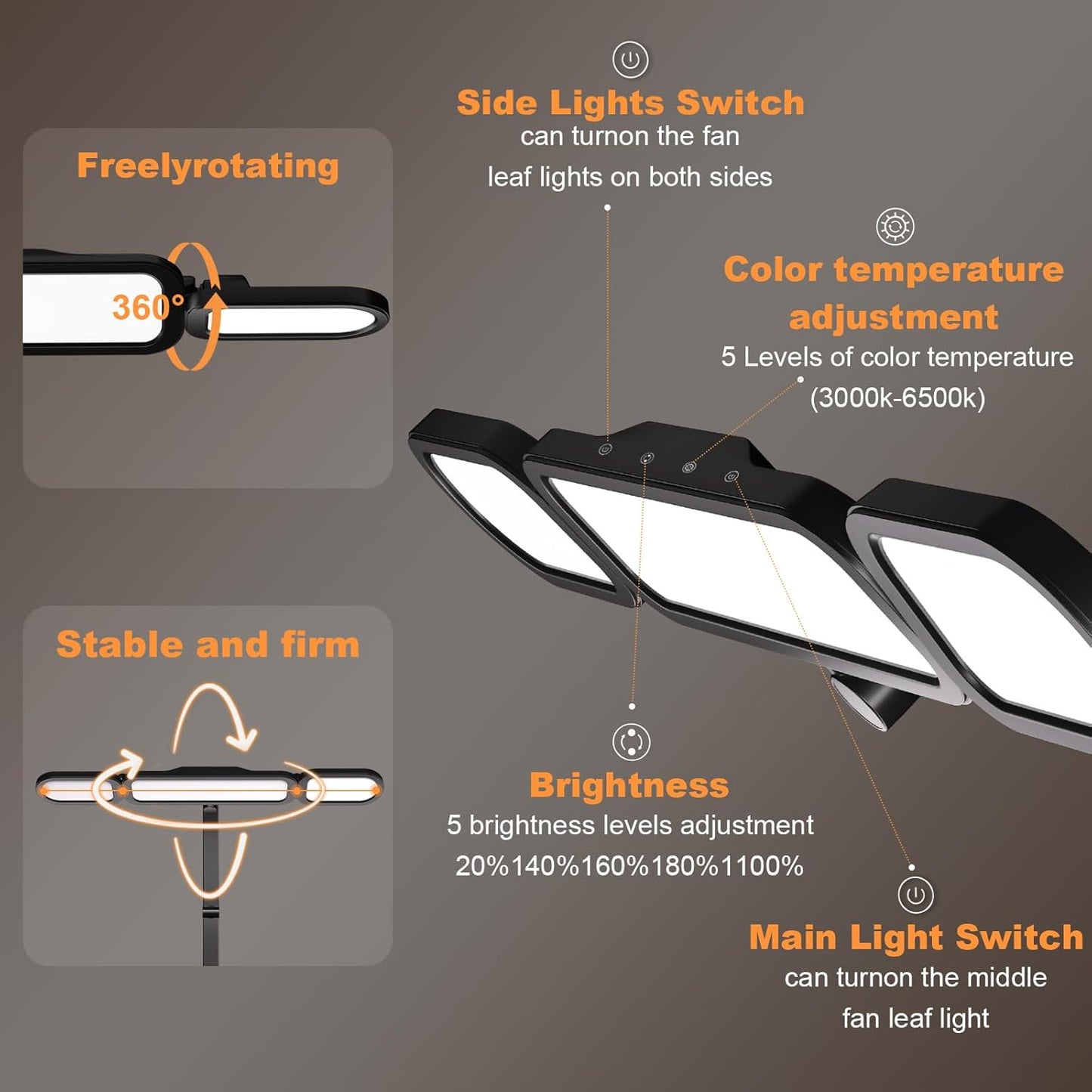LED Desk Lamp with Clamp,Adjustable Swing Arm Desk Lamps for Home Office,Dimmable Tempering Eye Care Desk Light Bright Modern Led Table Lamp for Nail Tech Architect,Flexible Tall Task Table Light