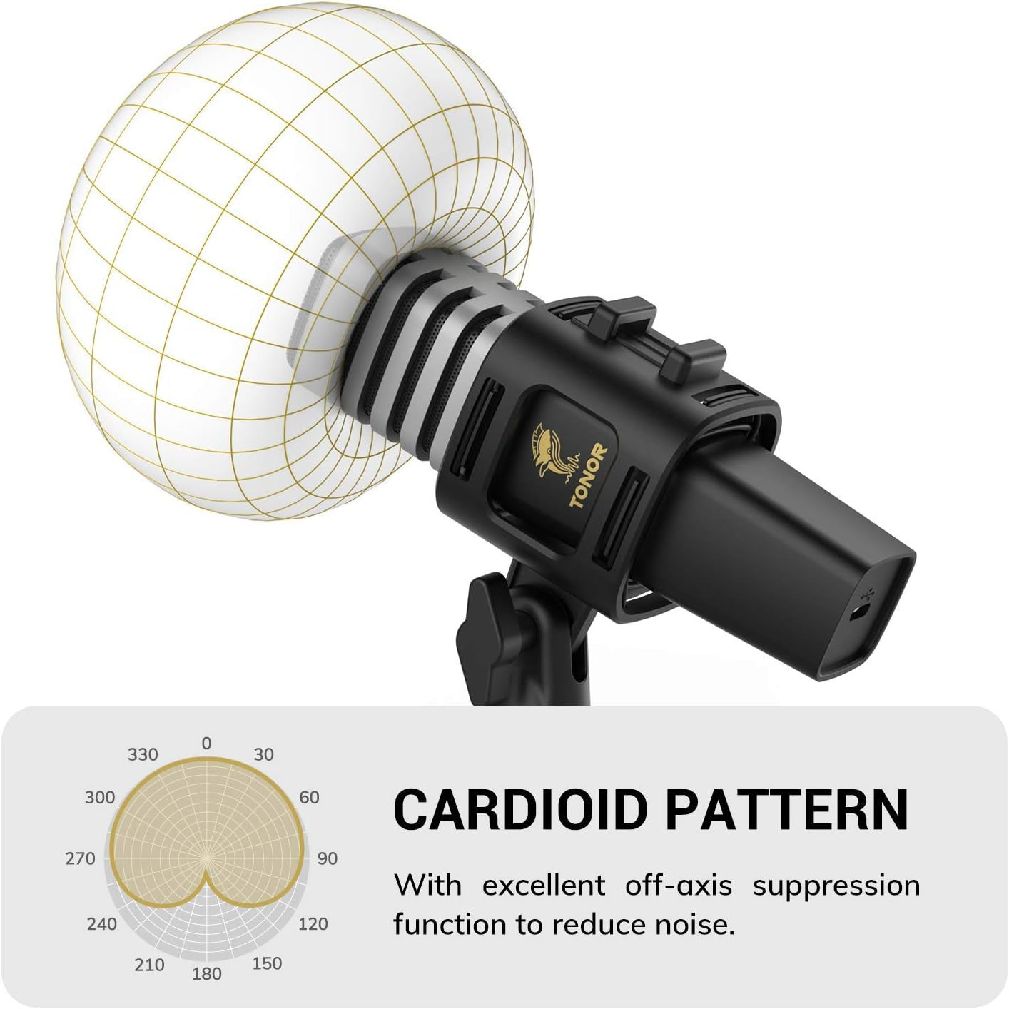 USB Microphone for PC, Cardioid Condenser Computer Mic with Tripod Stand, Pop Filter, Shock Mount for Gaming, Streaming, Podcasting, Youtube