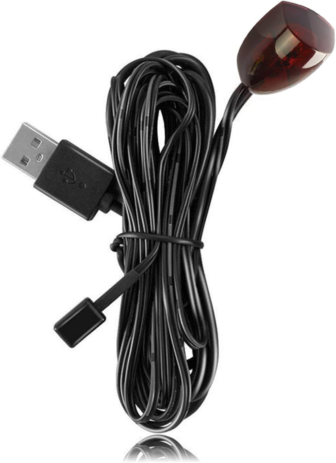 IR Repeater Transmitter Kit 10FT Infrared Remote Control Extender Cable Universal IR Blaster Emitter up to 15FT Signal Range for Blu-Ray/Dvd Player, Cable Box, STB, Receiver, Amplifier, More