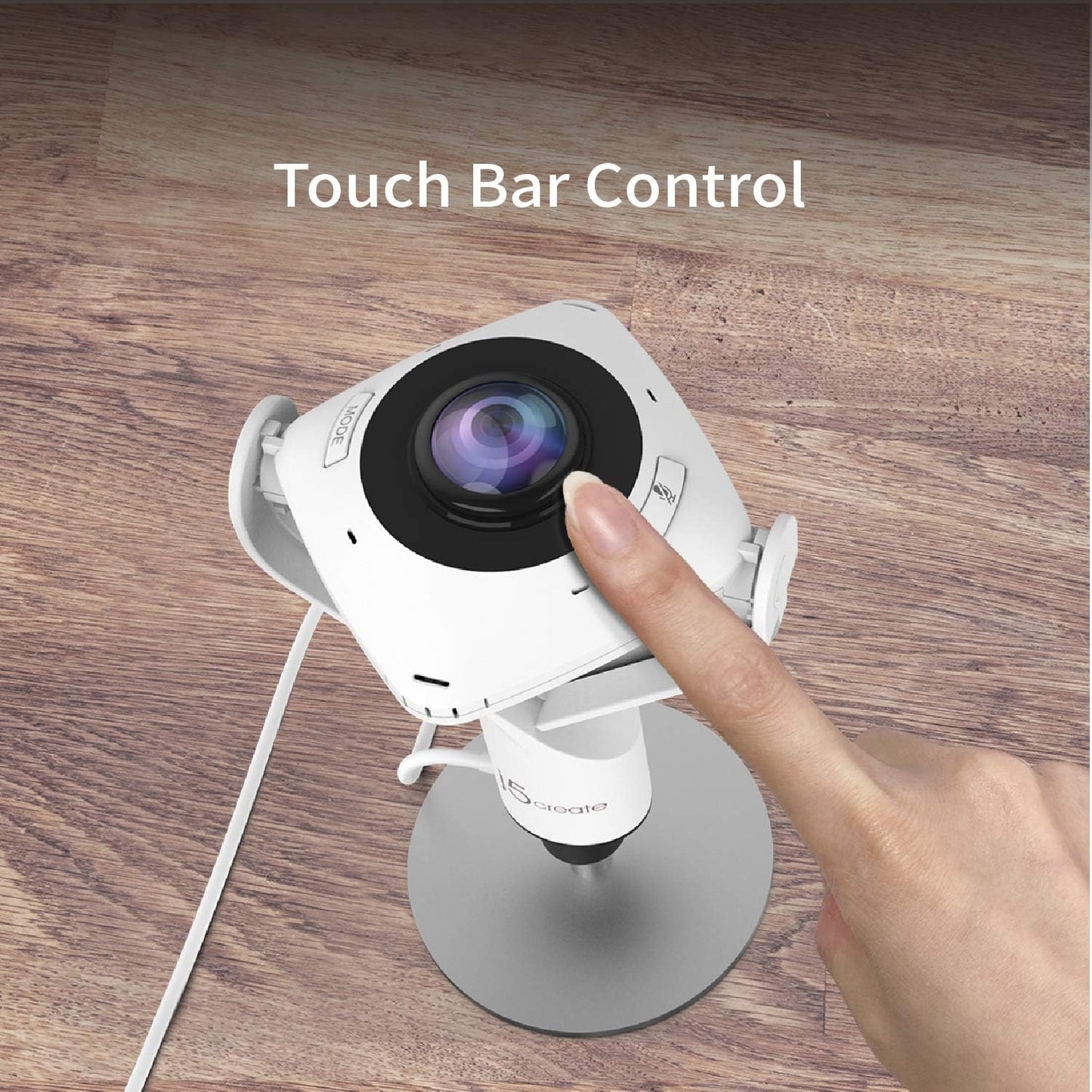 360 Degree All around Meeting Webcam - 1080P HD Video Conference Camera with High Fidelity Microphone, USB-C | for Video Conferencing, Online Classes, and Collaboration (JVCU360)