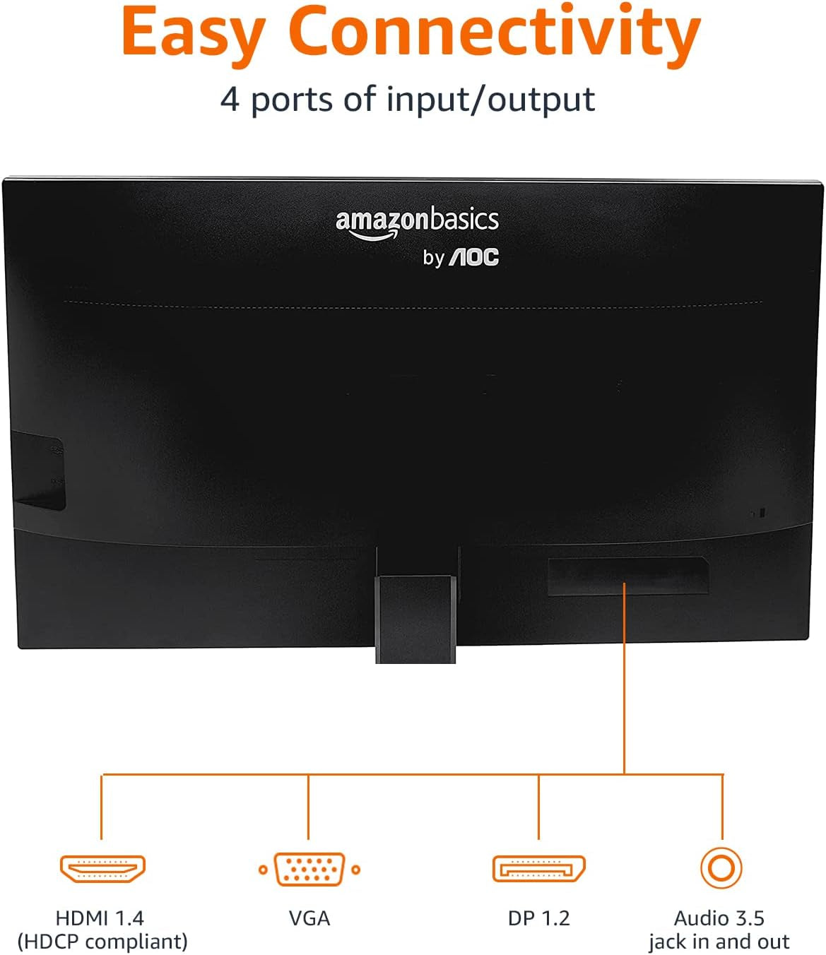 24-Inch IPS Monitor 75 Hz Powered with AOC Technology FHD 1080P HDMI, Display Port and VGA Input VESA Compatible Built-In Speakers for Office and Home, Black