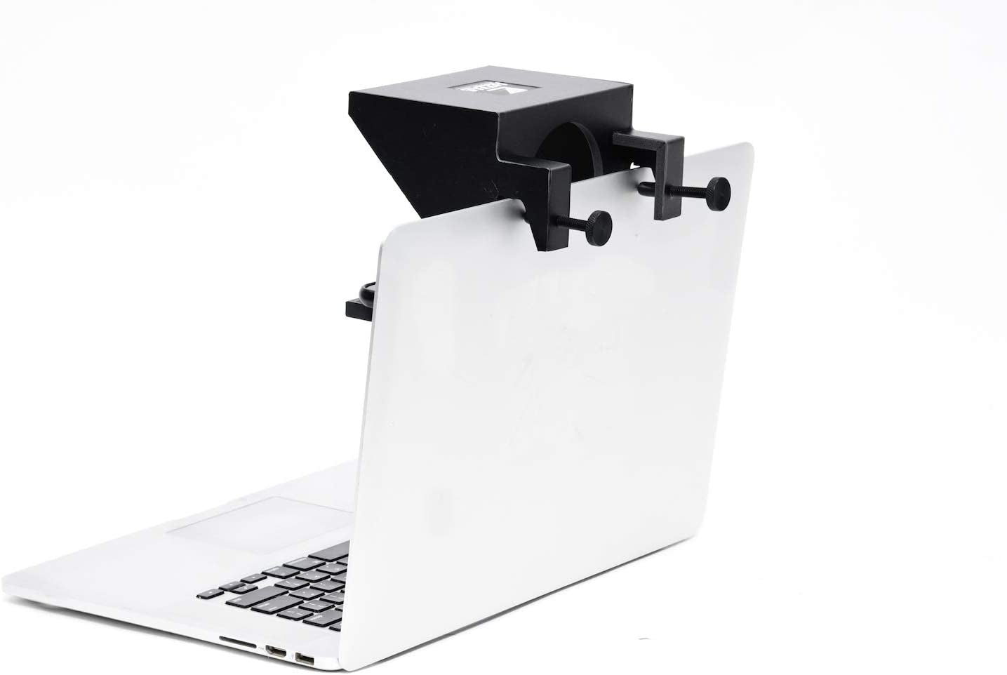 The Original Compact Personal Teleprompter for Video Production. No Studio Required. Perfect for Dslrs, Webcams, and Built-In Laptop Cameras. Use with Ios or Android.