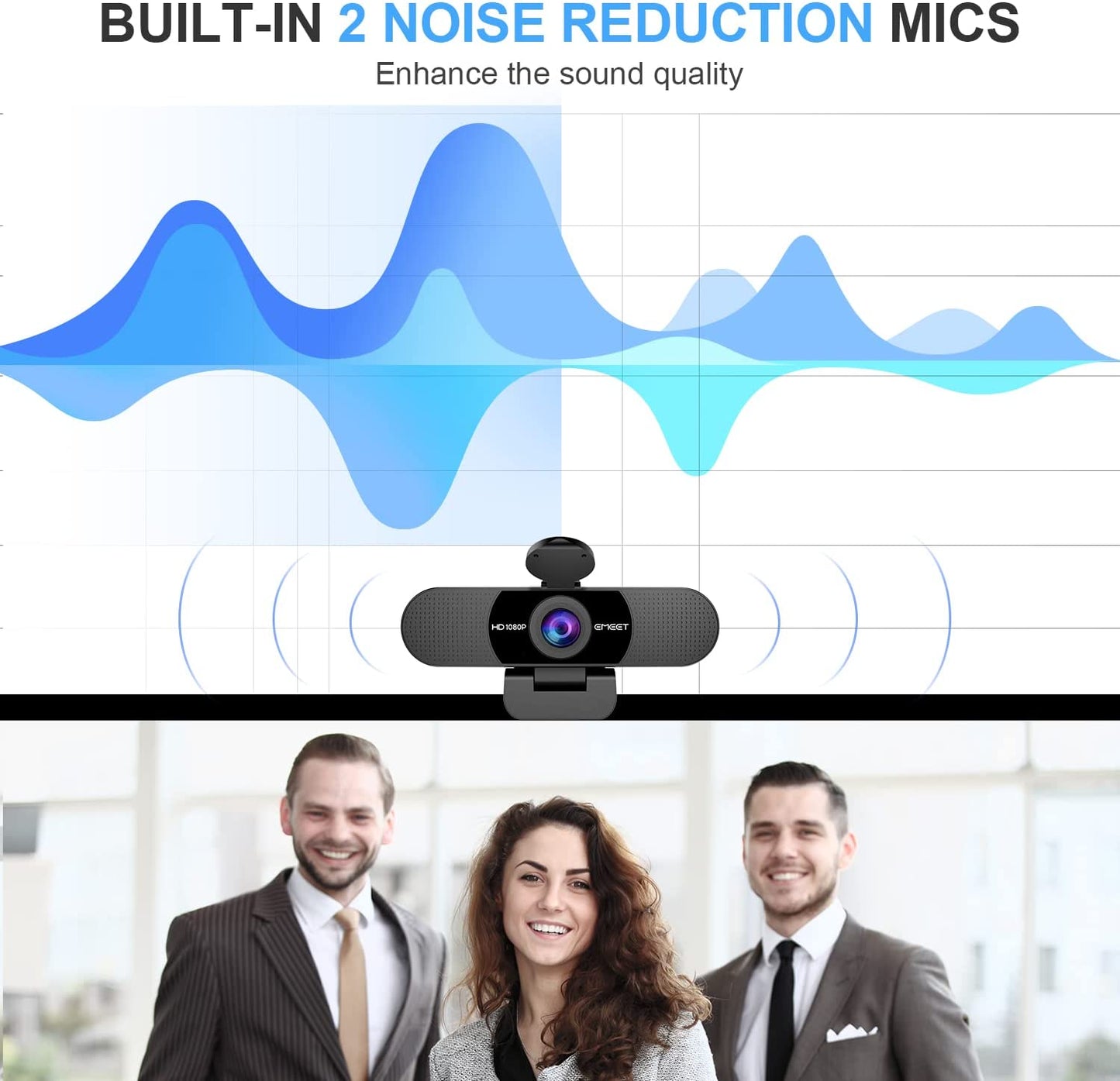 1080P Webcam with Microphone, C960 Web Camera, 2 Mics Streaming Webcam, 90Β°FOV Computer Camera, Plug and Play USB Web Cam for Online Calling/Conferencing, Zoom/Skype/Facetime/Youtube, Laptop/Pc