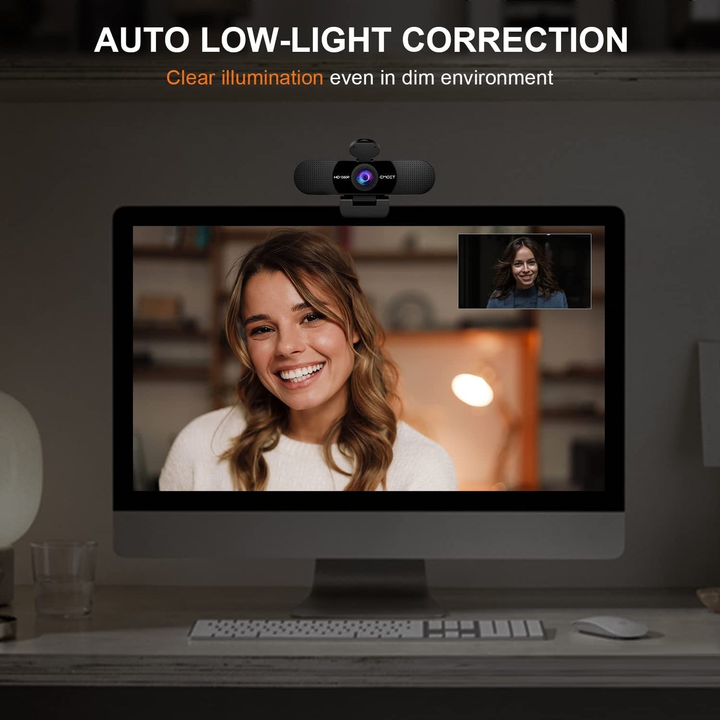 1080P Webcam with Microphone, C960 Web Camera, 2 Mics Streaming Webcam, 90Β°FOV Computer Camera, Plug and Play USB Web Cam for Online Calling/Conferencing, Zoom/Skype/Facetime/Youtube, Laptop/Pc