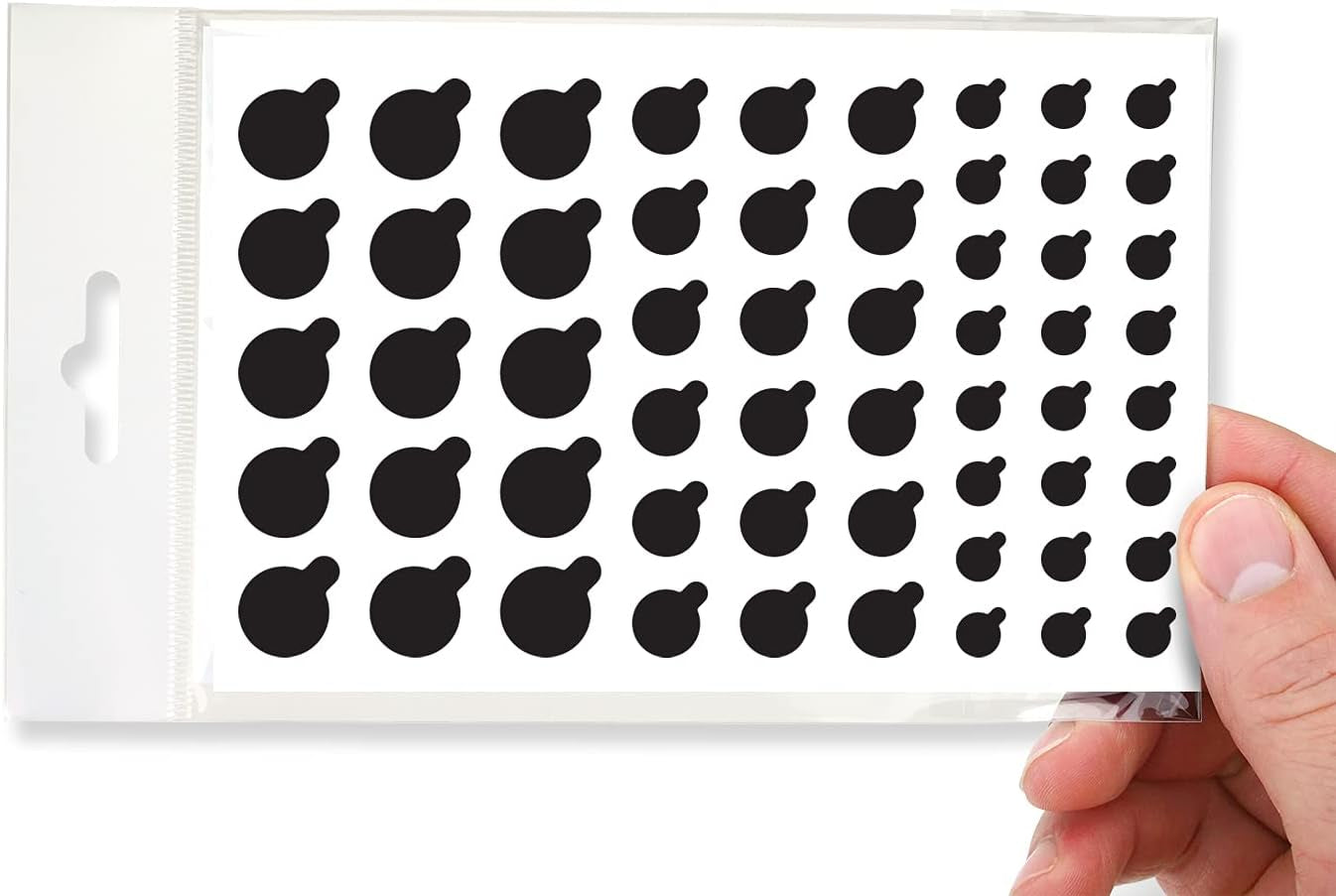 Webcam/Camera Vinyl Covers | Low-Tack Restickable Webcam Sticker | Multiple Sizes | Black 57-Pack Tabbed (Muted Matte)