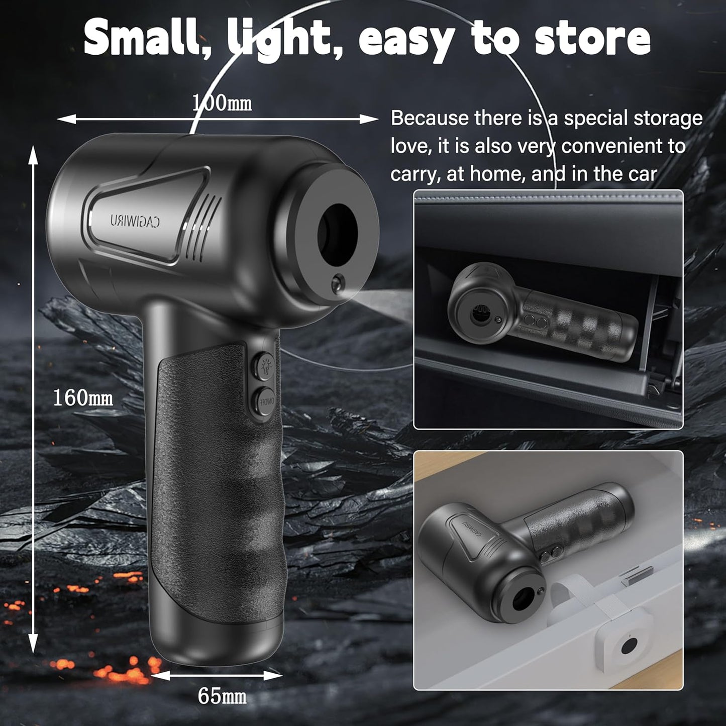 Compressed Air Duster-Cordless Air Blower-Electric Air Duster for Cleaning Keyboard Pc-Air Cleaning Kit-3 Speed Duster Cleaner with Led-Light-No Canned Air Dusters-Car Dusters