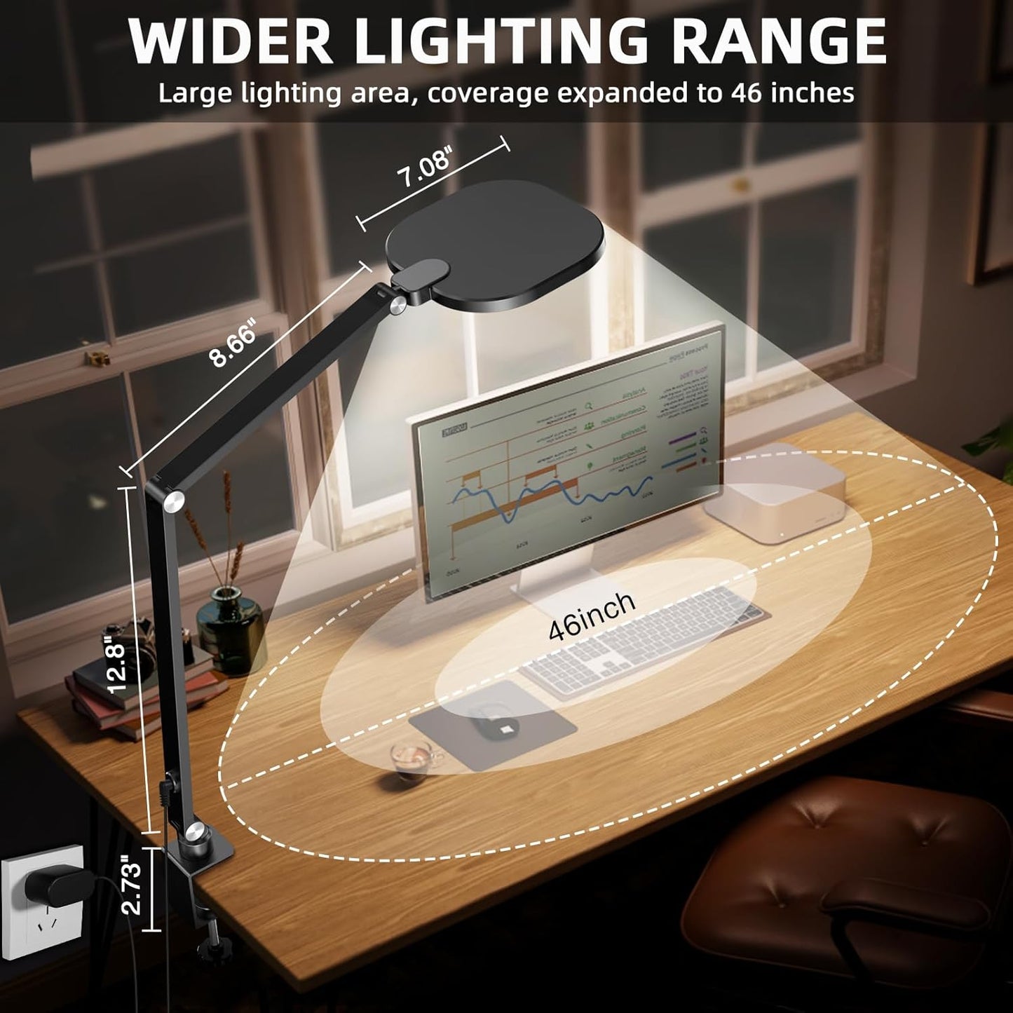 Video Conference Light for Computer, Dimmable Zoom Lighting for Video Calls, Meeting, Laptop & Webcam, 15W Ring Light with C- Clamp,Swing Arm, Remote, Memory & Timer CRI >95