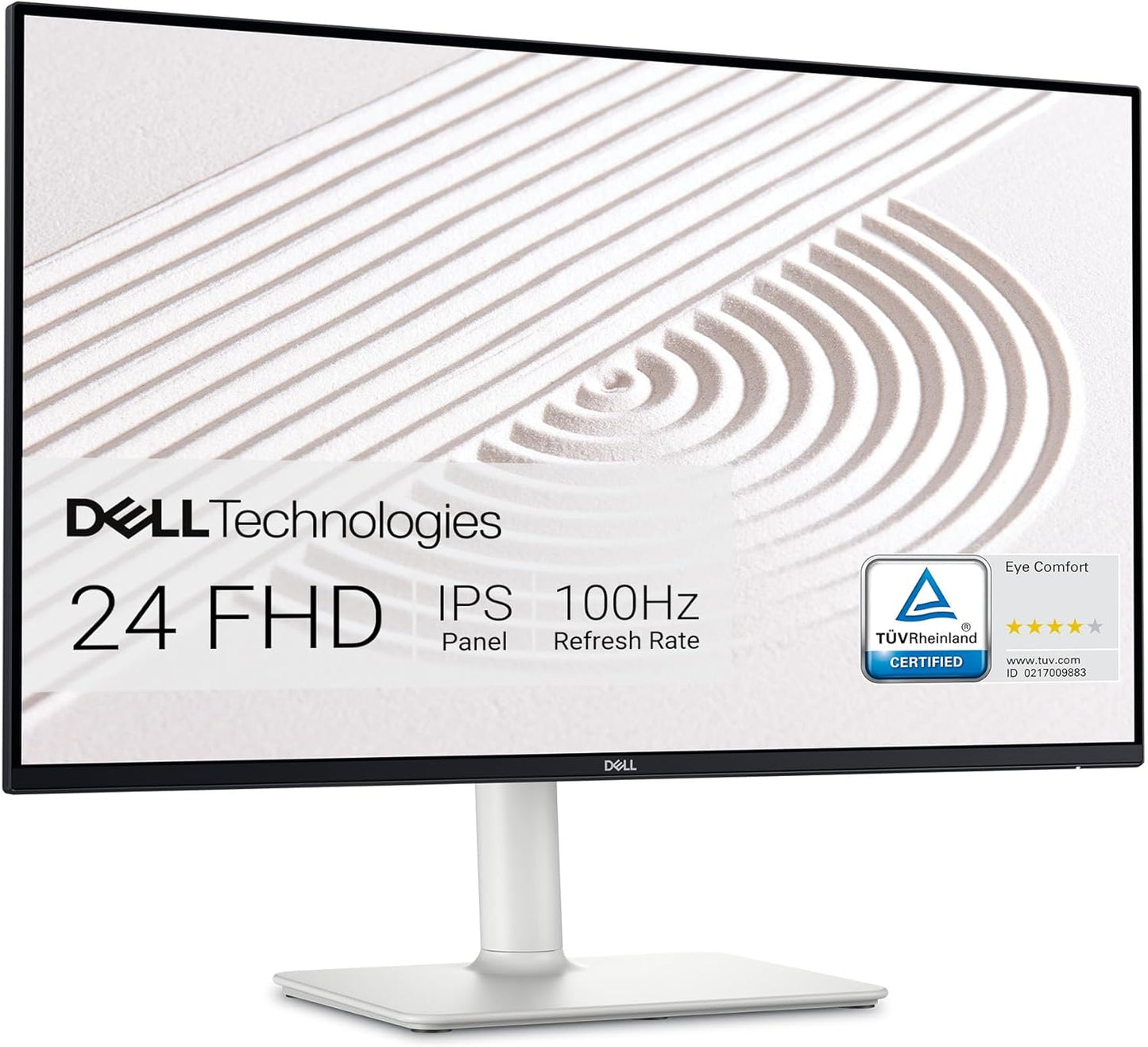 S2425HS Monitor - 23.8 Inch, FHD (1920X1080) Display, 100Hz Refresh Rate 1500:1 Contrast Ratio, TΓV Rheinland Eye Comfort 4 Star, Integrated 2X5W Speaker, Height/Tilt/Swivel/Pivot - Ash White
