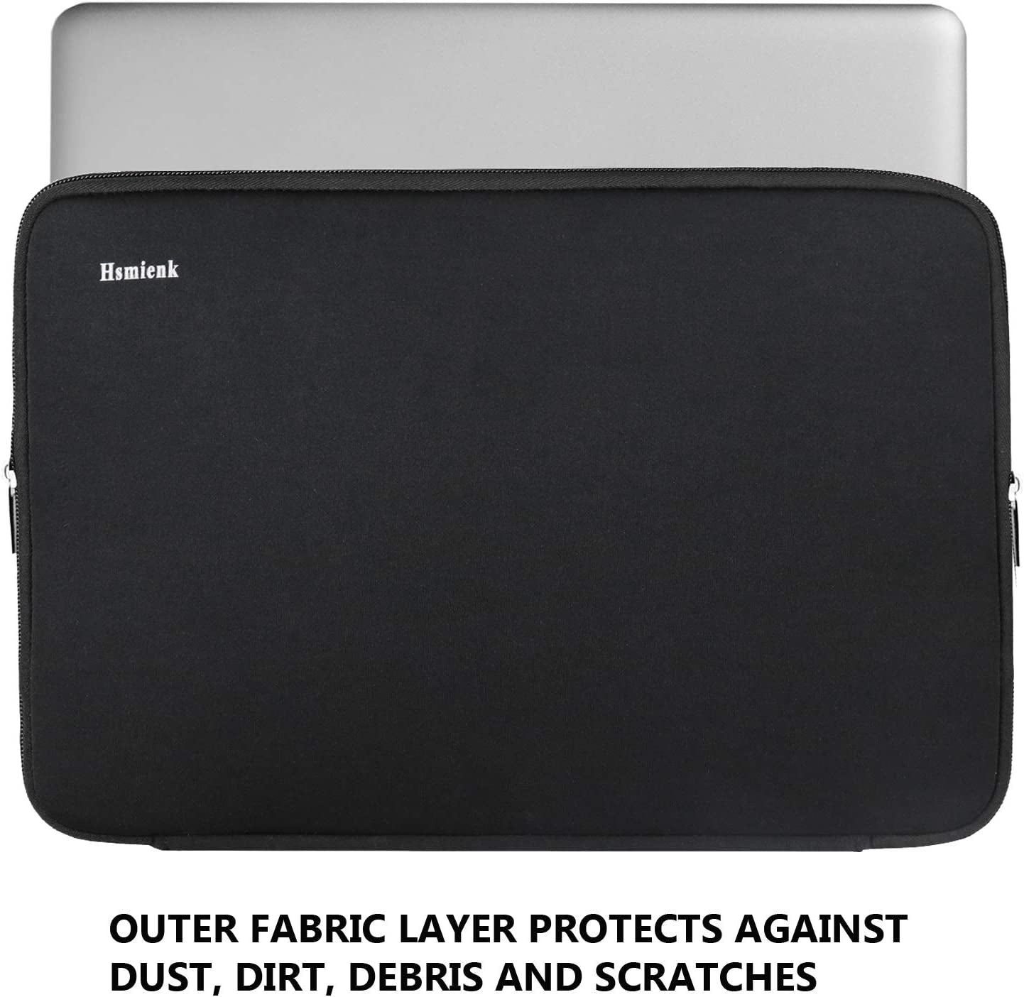 Laptop Sleeve, 15.6 Inch, Durable Shockproof Protective Cover, Compatible with HP, ASUS, Lenovo, Acer, Notebook, Computer, Black