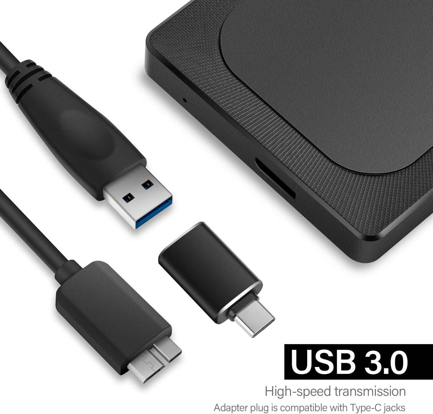 4TB External Hard Drive Ultra Slim Portable HDD-USB 3.0 for PC, Mac, Laptop, PS4, Xbox One,Xbox 360 Model A4