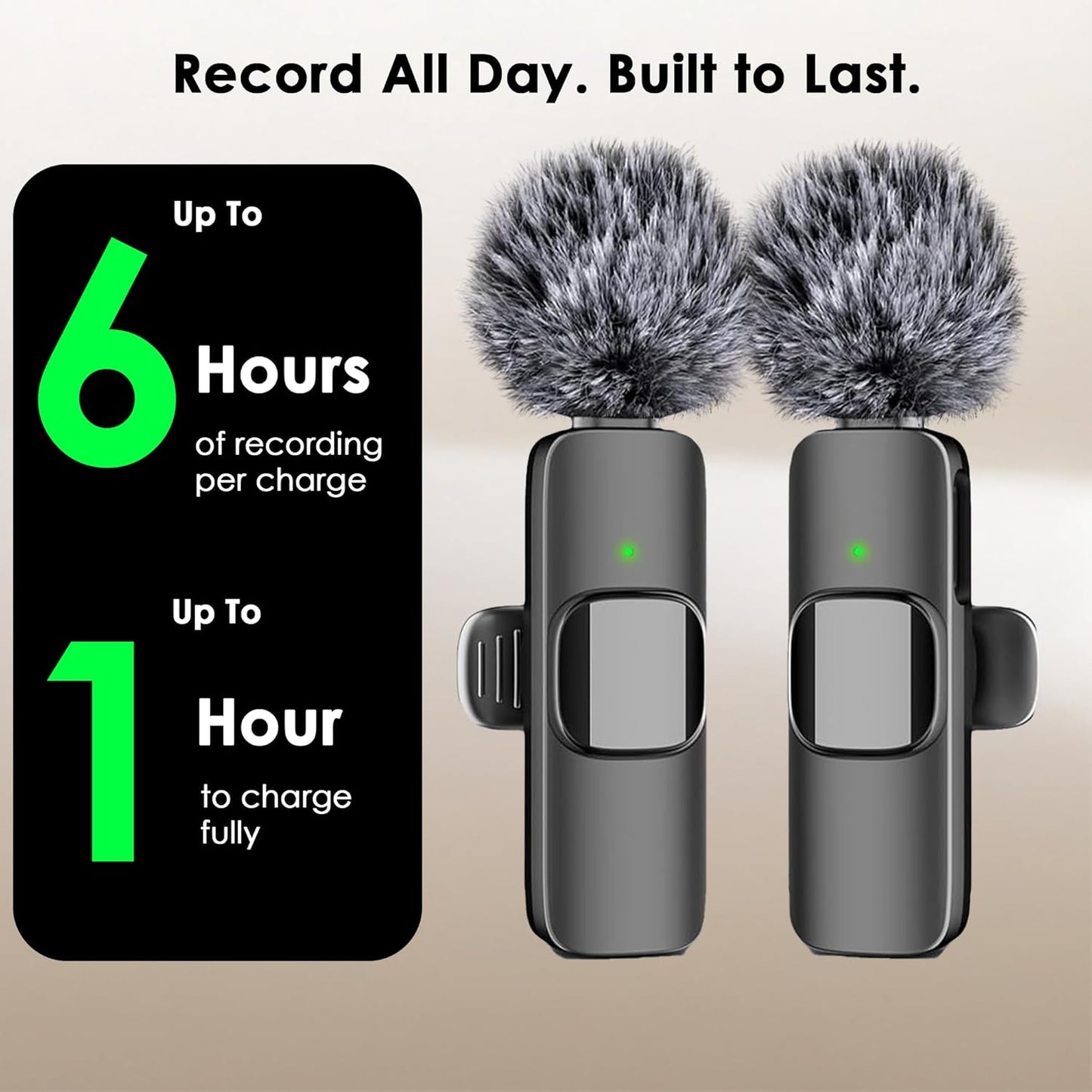 (Newest Model), Wireless Microphone for Iphone, Ipad, Android, Lavalier Microphone for Video Recording - 2 Pack Iphone Mic Crystal Clear Recording with USB-C for Podcast, ASMR
