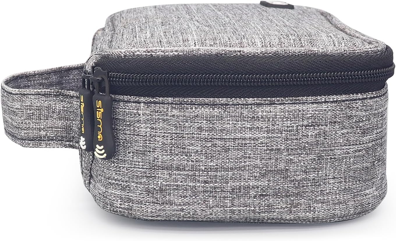 Electronics Cords Organizer Tech Accessories Storage Case Travel Small Carrying Bag for Charging Cables Adapter USB Plugs Power Cord Leads - Grey 1680D