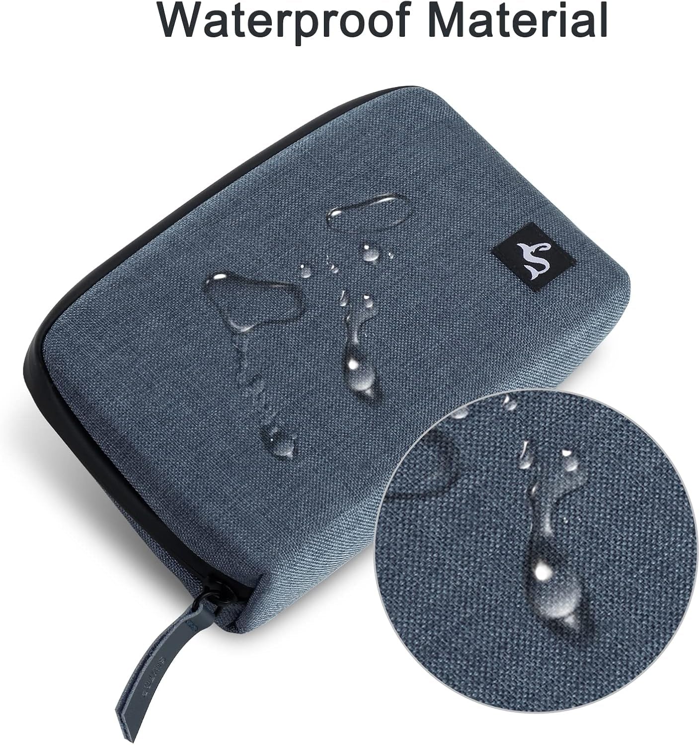 Electronic Organizer Travel Case β Waterproof Cable Bag for Cord, Charger, Hard Disk, Power Bank β Small Tech Storage for Travel, Backpack, Business Trip, Airplane (Blue)
