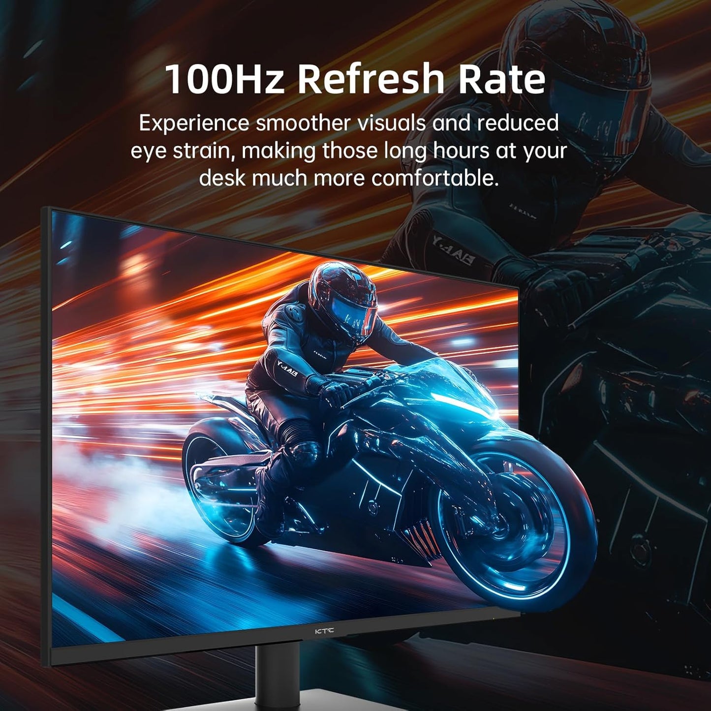 24 Inch Monitor - 1080P Monitor, 100Hz Freesync Gaming Monitor with HDR10,VESA Mountable, Adjustable Tilt, Zeroframe Design, Hdmi,Vga,Earphone Ports, PC Monitor Work Monitor for Office, H24V13
