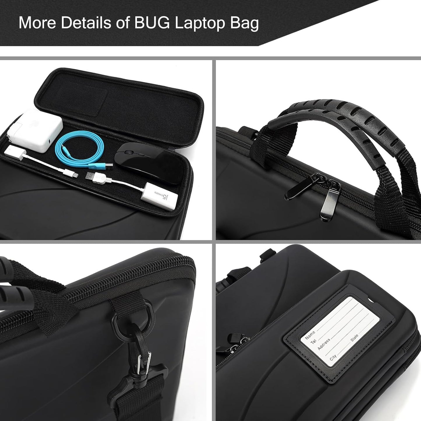 14.2-15.6 Inch Laptop Case Hard Shell, Protective Laptop Carrying Case with Stand for Heat Dissipation