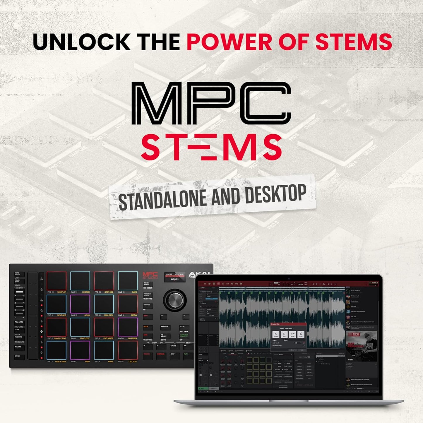 MPC Studio MIDI Controller Beat Maker with 16 Velocity Sensitive RGB Pads, Full MPC 2 Software, Assignable Touch Strip & LCD Display
