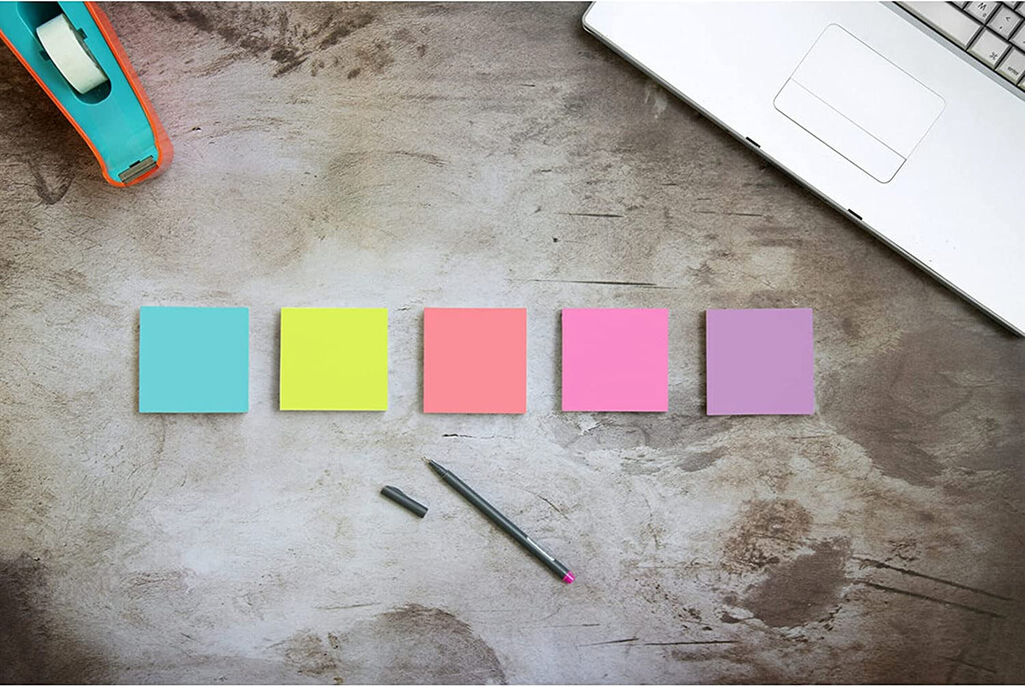 Super Sticky Notes, 24 Sticky Note Pads, 3 X 3 In., School Supplies, Office Products, Sticky Notes for Vertical Surfaces, Monitors, Walls and Windows, Supernova Neons Collection