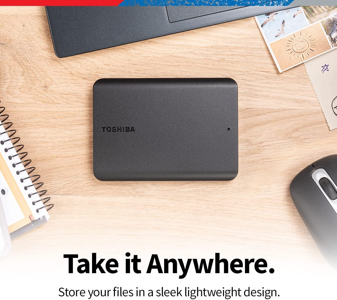 Canvio Basics 4TB Portable External Hard Drive USB 3.0, Black - HDTB540XK3CA