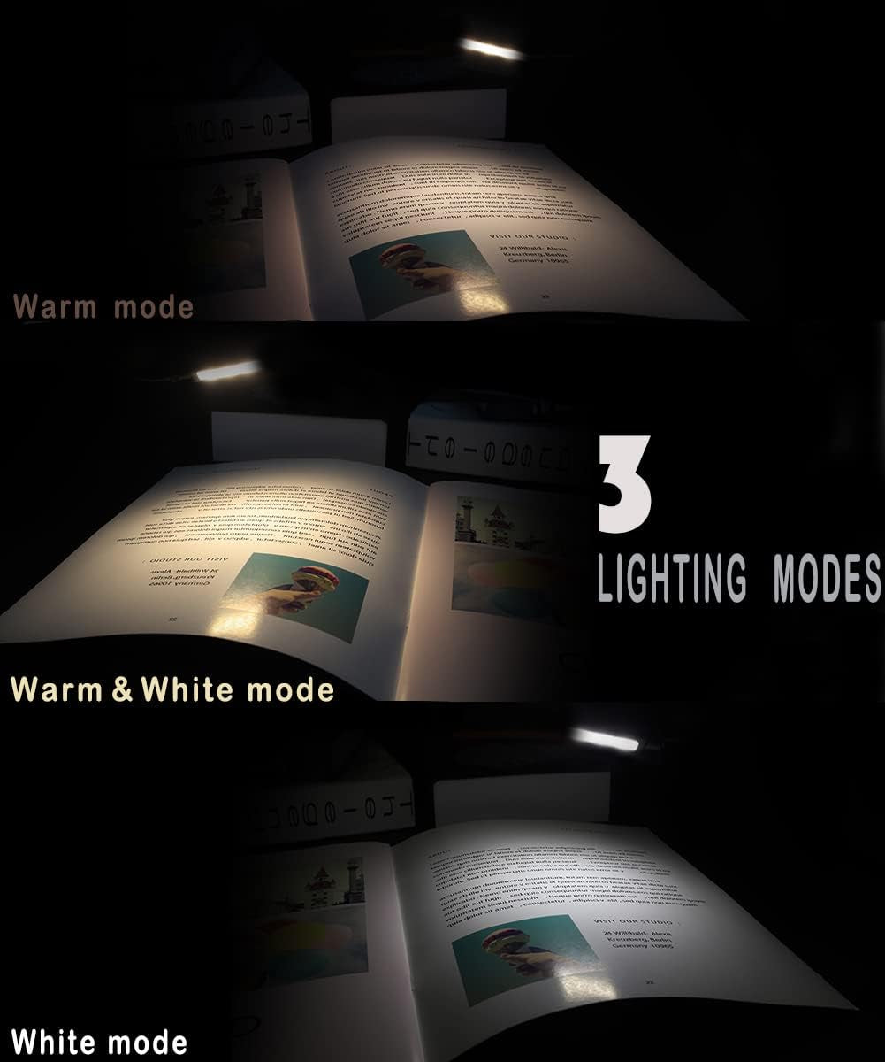 USB Light for Laptop Keyboard, Thickened & Flexiable 3 Brightness X 3 Color Temperature USB Reading Light for Nightwork without Disturbing Roommates.