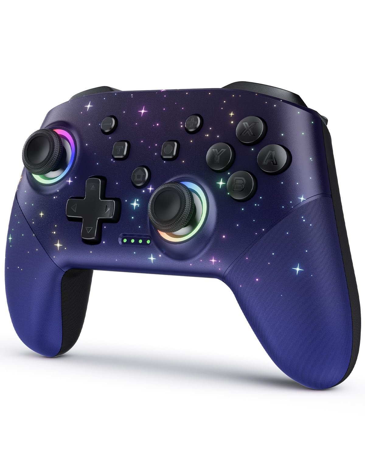Switch Controller, LED Star Wireless Pro Controllers Compatible with Lite/Oled, Multi-Platform Windows PC with 9 Colors Colorful RGB Lights/Programmable/Vibration/Turbo/Wakeup