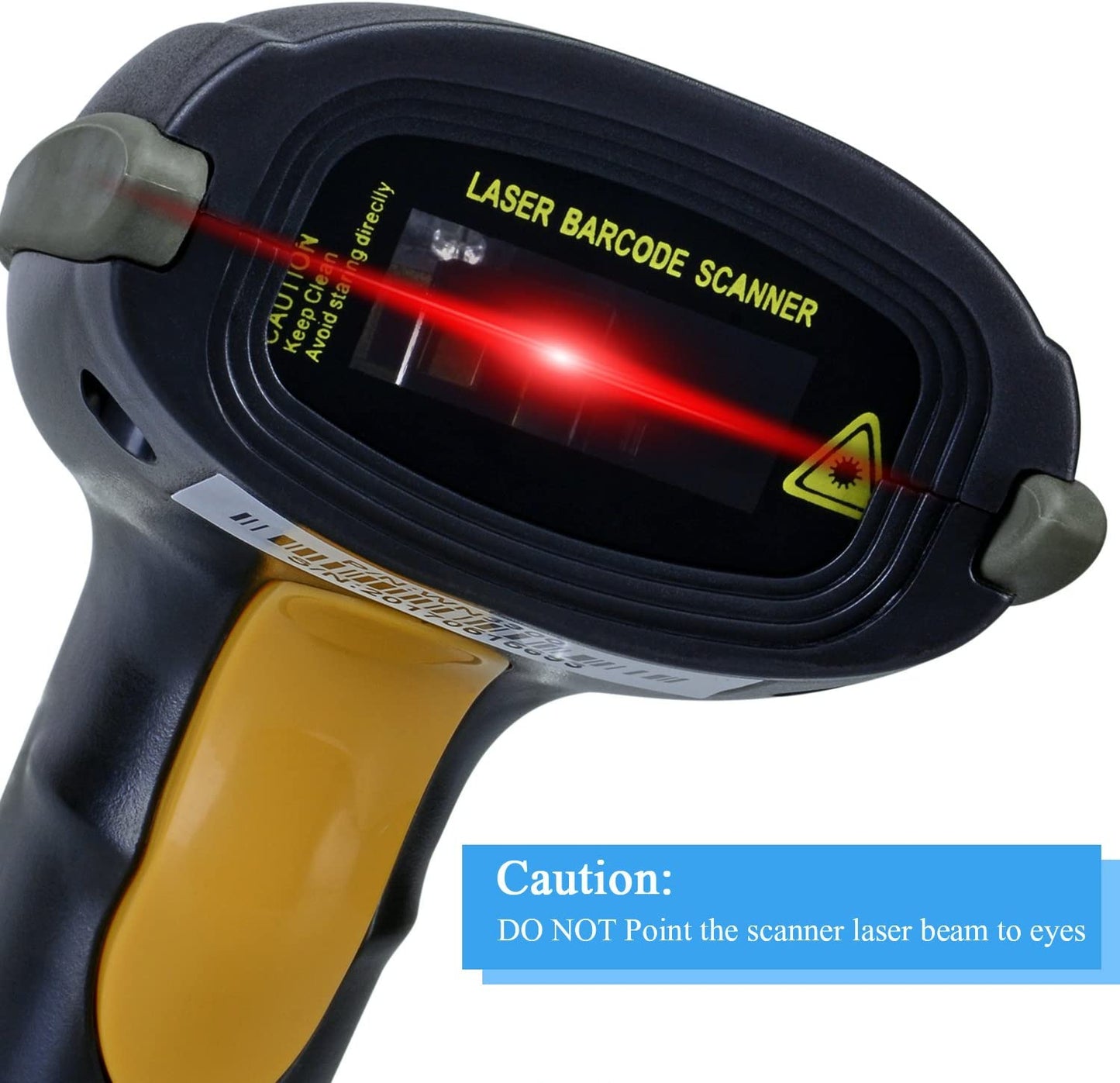 USB Laser Barcode Scanner Wired Handheld Bar Code Scanner Reader Black