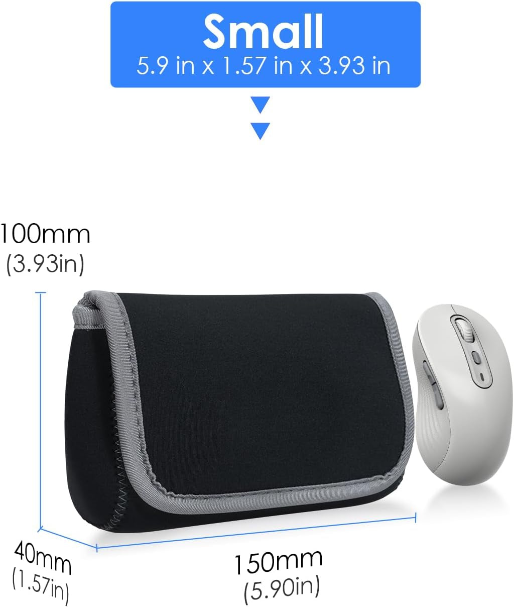 Tech Pouch Storage Small Bag Cases for Accessories Laptop Macbook Power Adapter, Wireless Mouse, Iphone Charger, Cellphone, Power Bank, Cord Travel Cable Electronic Organizer - Dark Gray