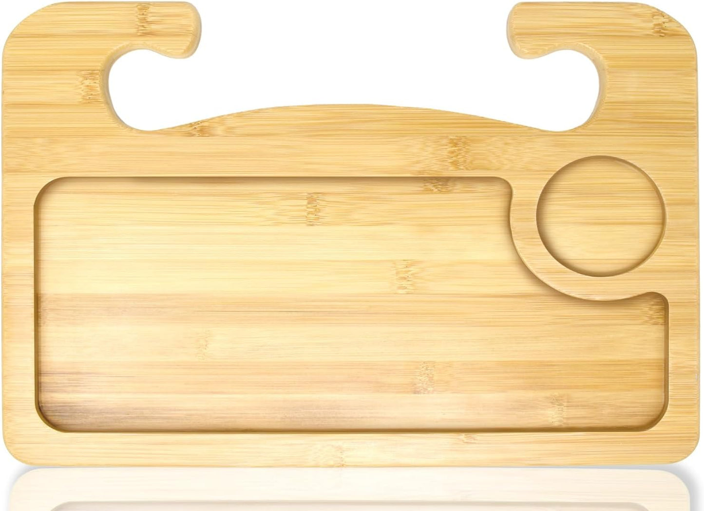 2 in 1 Car Steering Wheel Desk | Lap Desk for Convenient Working | Bamboo Trays for Eating | Interior Accessories for Truck Drivers | Lightweight Wooden Tray with Easy Storage