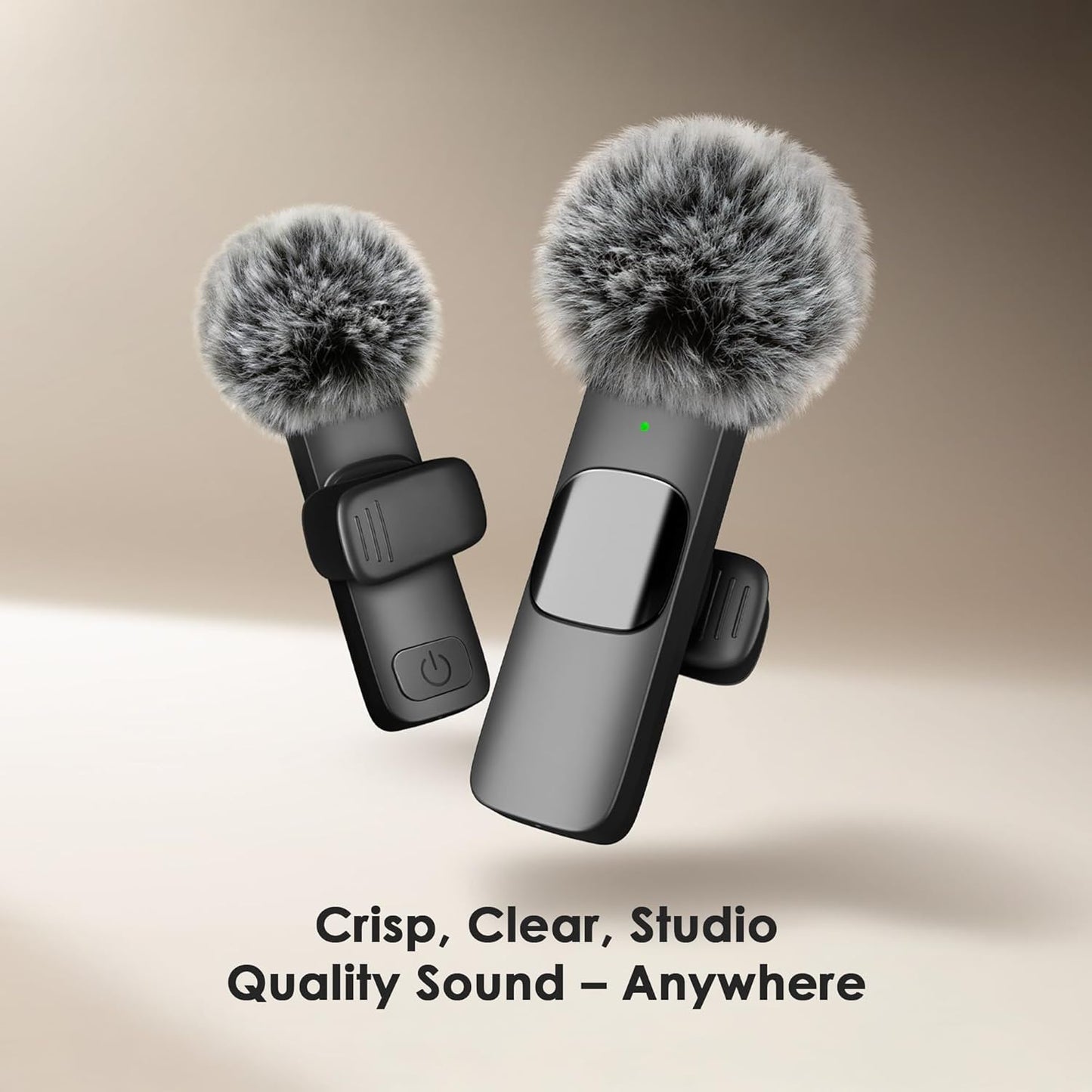 (Newest Model), Wireless Microphone for Iphone, Ipad, Android, Lavalier Microphone for Video Recording - 2 Pack Iphone Mic Crystal Clear Recording with USB-C for Podcast, ASMR