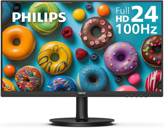 24 Inch Frameless Full HD (1920 X 1080) 100Hz Monitor, VESA, HDMI X1, VGA Port X1, Eye Care, 4 Year Advance Replacement Warranty, 241V8LB