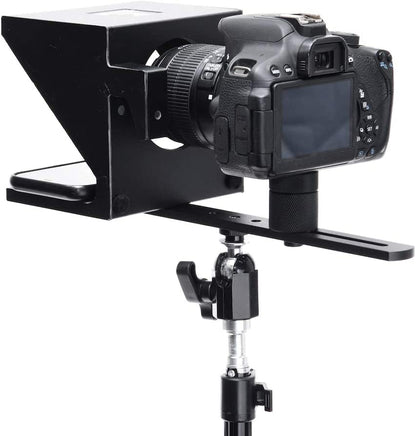 The Original Compact Personal Teleprompter for Video Production. No Studio Required. Perfect for Dslrs, Webcams, and Built-In Laptop Cameras. Use with Ios or Android.
