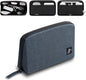 Electronic Organizer Travel Case – Waterproof Cable Bag for Cord, Charger, Hard Disk, Power Bank – Small Tech Storage for Travel, Backpack, Business Trip, Airplane (Blue)