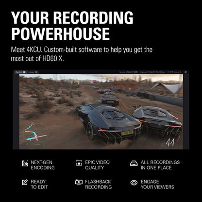 HD60 X - Stream and Record in 1080P60 HDR10 or 4K30 with Ultra-Low Latency on Ps5/Pro, Ps4/Pro, Xbox Series X/S, Xbox One X/S, in OBS and More, Works with PC and Mac